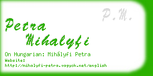 petra mihalyfi business card
