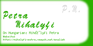 petra mihalyfi business card